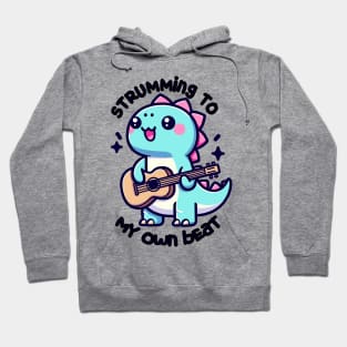 "Strumming to My Own Beat" T-Rex Guitarist Hoodie